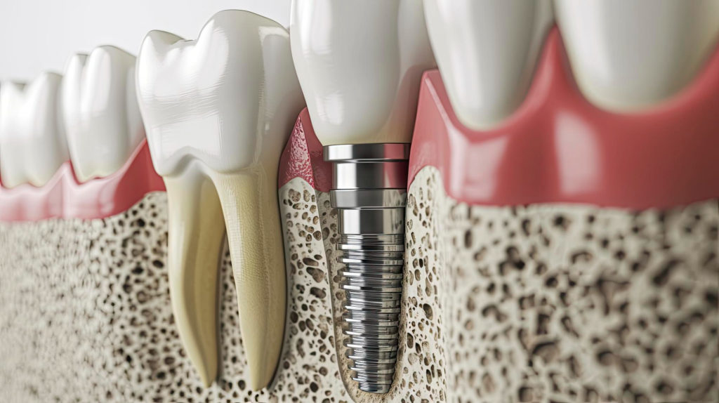 Osteointegración de un implante dental